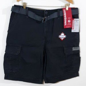 Men's Unionbay Black Vintage Cargo Shorts w/ Belt